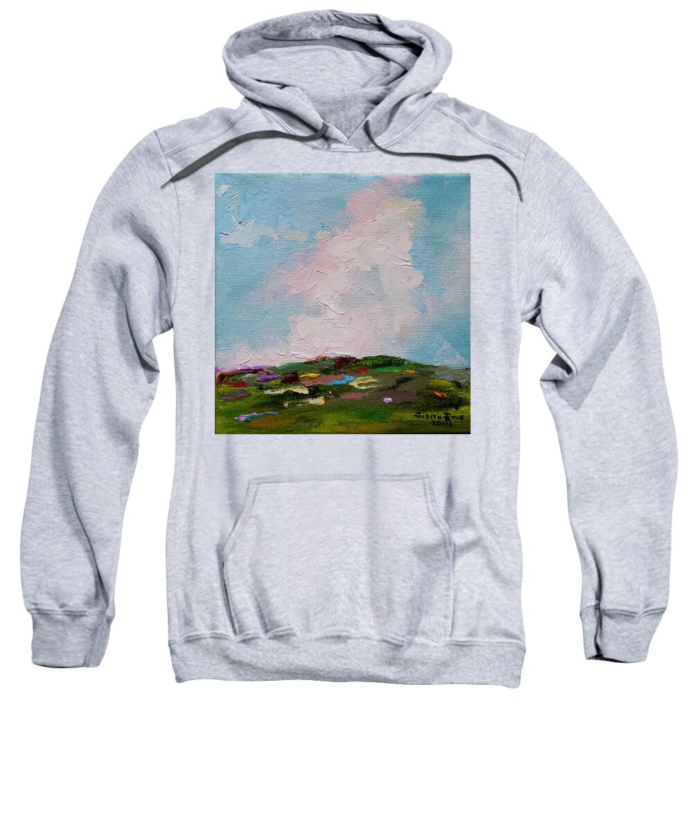 Landscape Sweatshirt featuring the painting Farmland IV by Judith Rhue