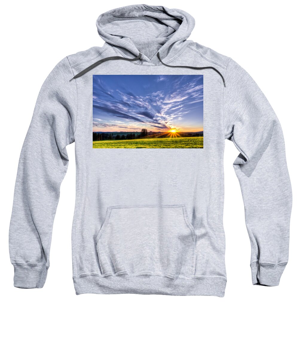 Palouse Sweatshirt featuring the photograph First Summer Day by Niels Nielsen