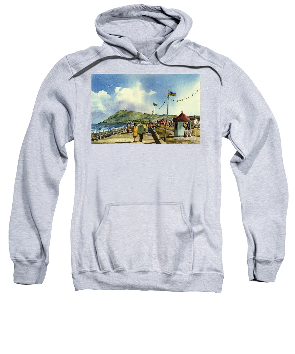 Valbyrne Sweatshirt featuring the painting As I walk along the promenade with an independant air ....... by Val Byrne