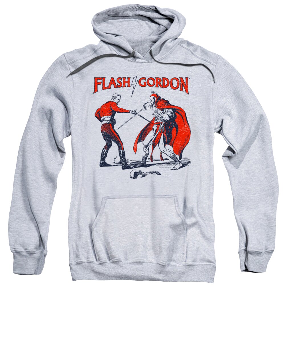  Sweatshirt featuring the digital art Flash Gordon - Duel by Brand A