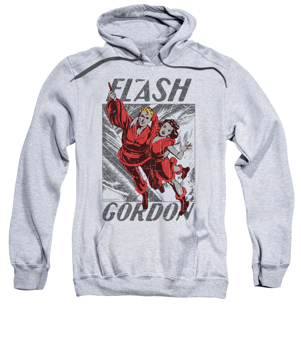  Sweatshirt featuring the digital art Flash Gordon - To The Rescue by Brand A