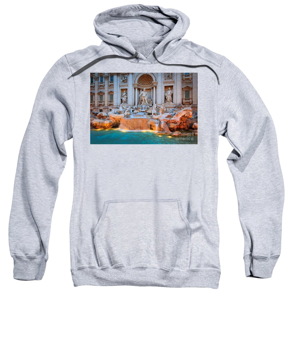 Europe Sweatshirt featuring the photograph Fontana di Trevi by Inge Johnsson