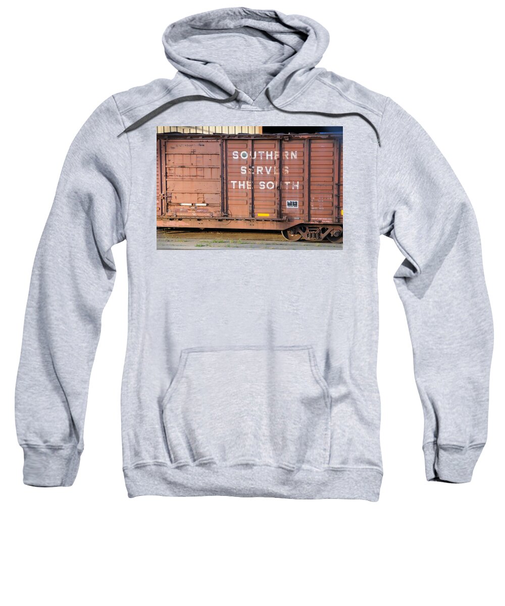 Freight Train Sweatshirt featuring the photograph Freight Train-Southern serves the South by Bradford Martin