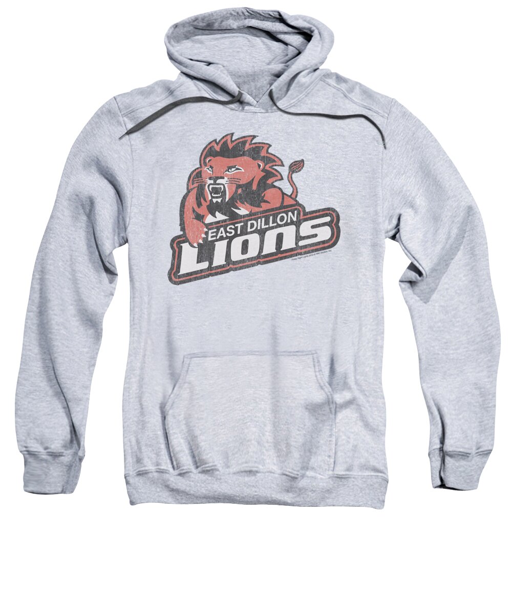 Friday Night Lights Sweatshirt featuring the digital art Friday Night Lts - East Dillion Lions by Brand A