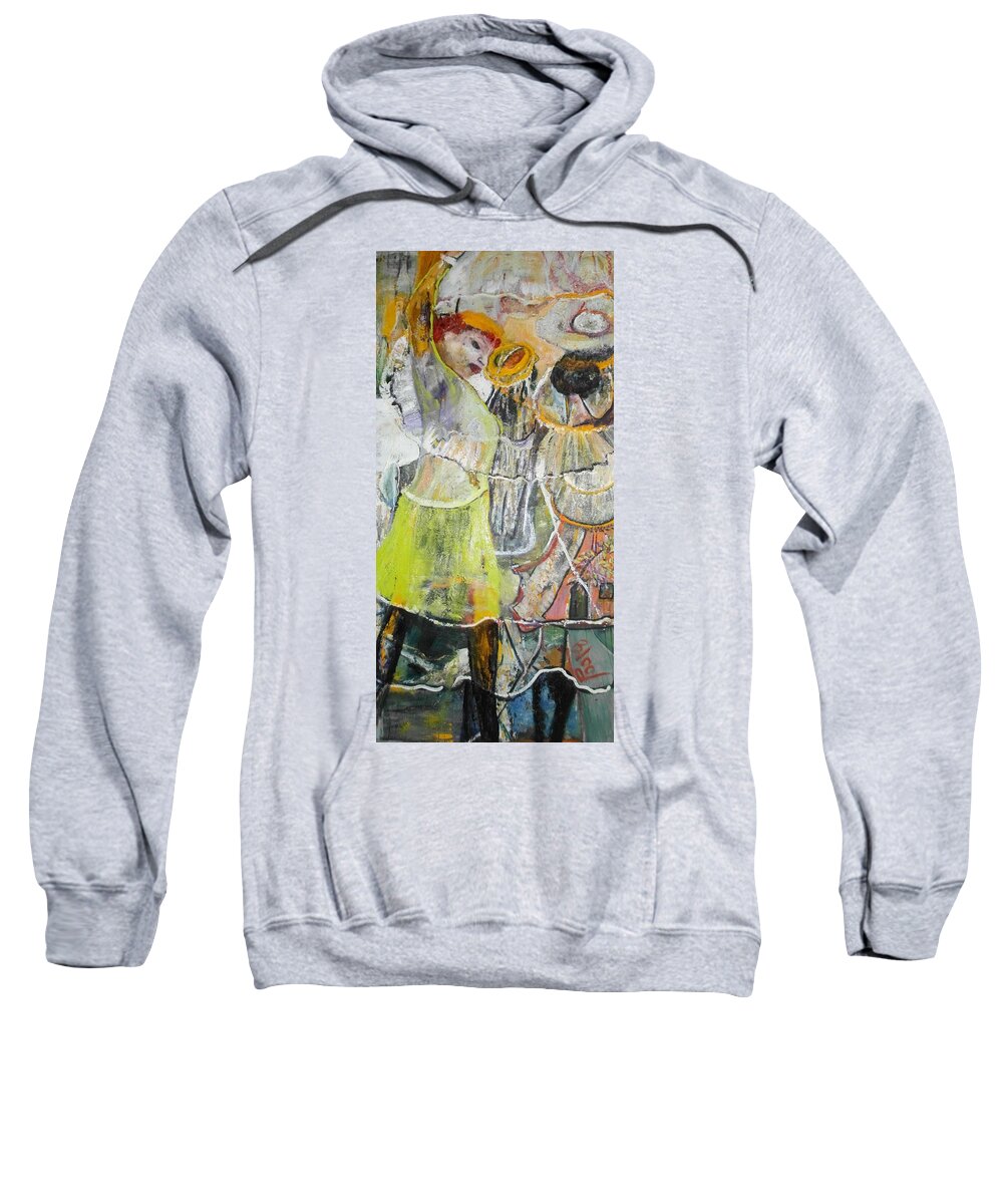 Lady Dancing Sweatshirt featuring the painting Geneva's Disco by Peggy Blood