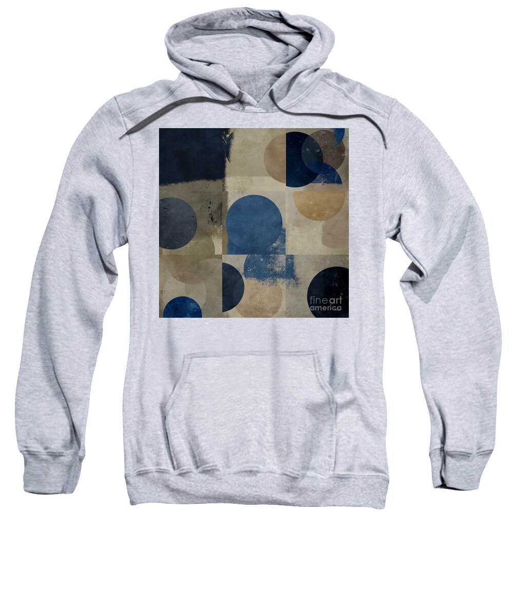 Geomix Sweatshirt featuring the digital art Geomix 01 - s111d-t02c by Variance Collections
