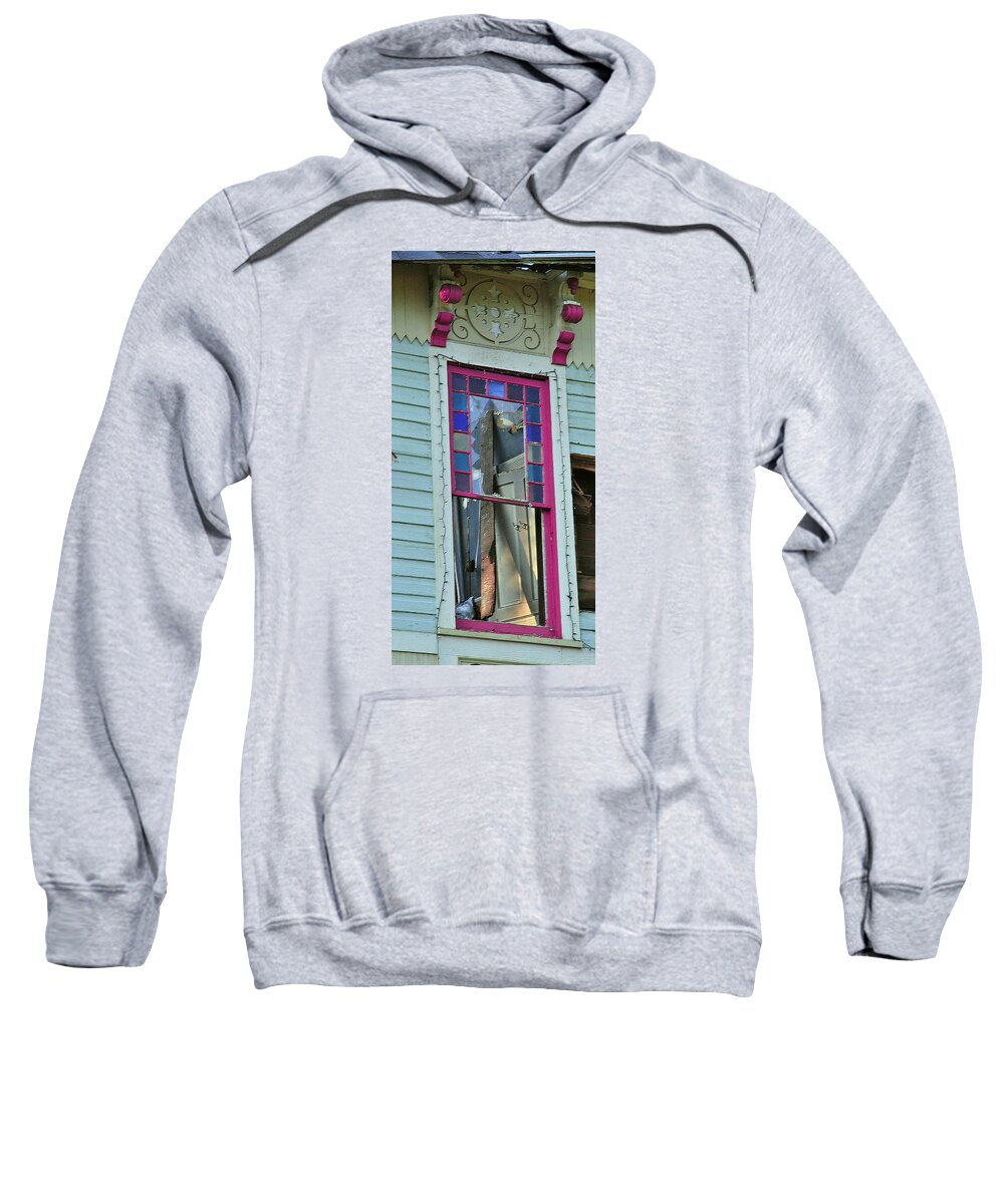 Vintage House Sweatshirt featuring the digital art Burnt Gingerbread At The Pride House Jefferson Texas by Pamela Smale Williams