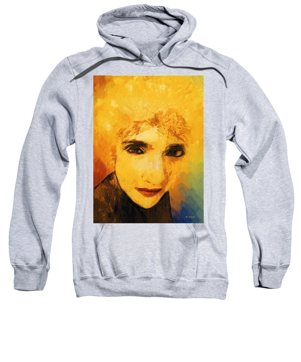 Woman Sweatshirt featuring the painting Glorious Crone by RC DeWinter