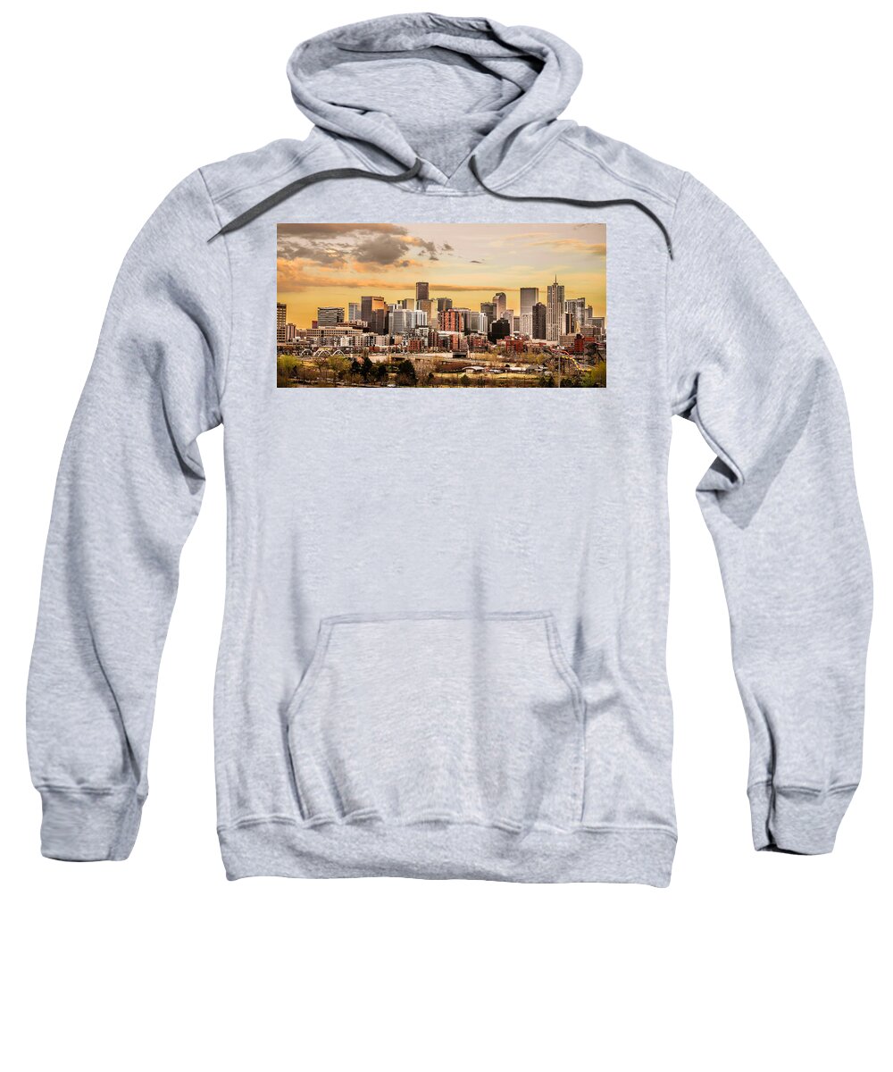 Denver Sweatshirt featuring the photograph Golden Denver by Jacquelyn Crady
