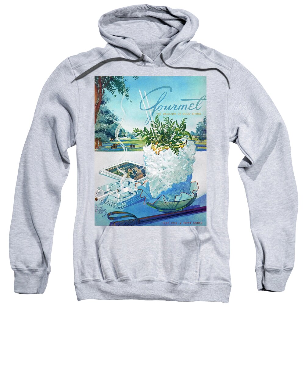 Food Sweatshirt featuring the photograph Gourmet Cover Illustration Of Mint Julep Packed by Henry Stahlhut