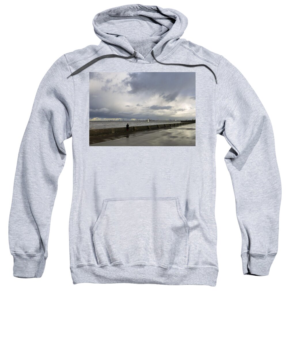 Man Sweatshirt featuring the photograph Guy in the Red Trousers by Spikey Mouse Photography