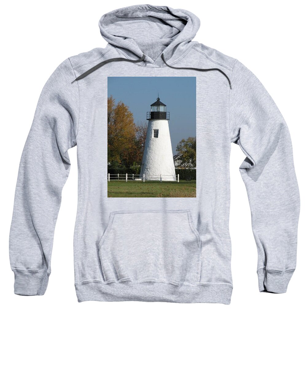 Lighthouse Sweatshirt featuring the photograph Havre de Grace Light by Lin Grosvenor