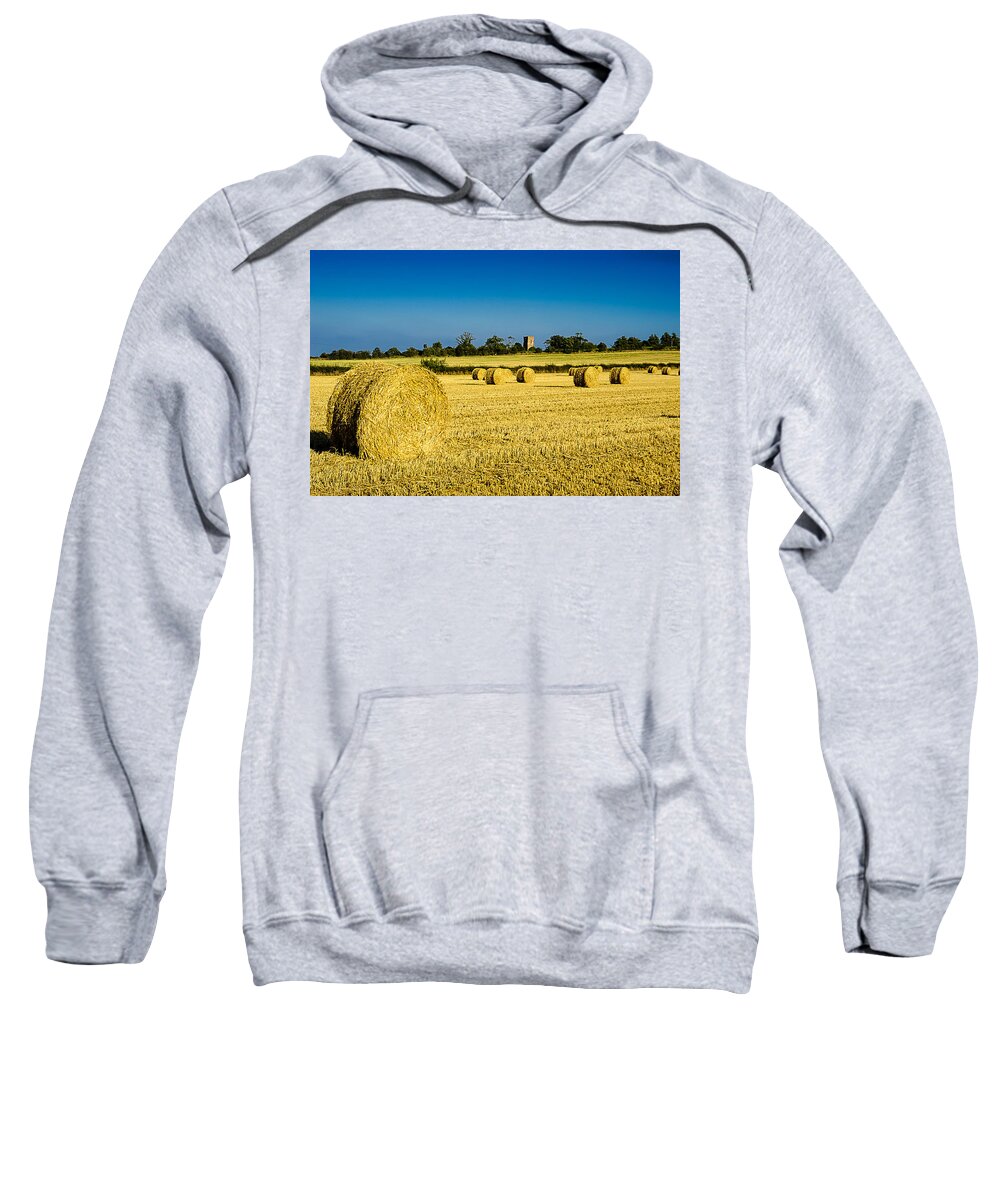 Bale Sweatshirt featuring the photograph Hay Bales by Mark Llewellyn