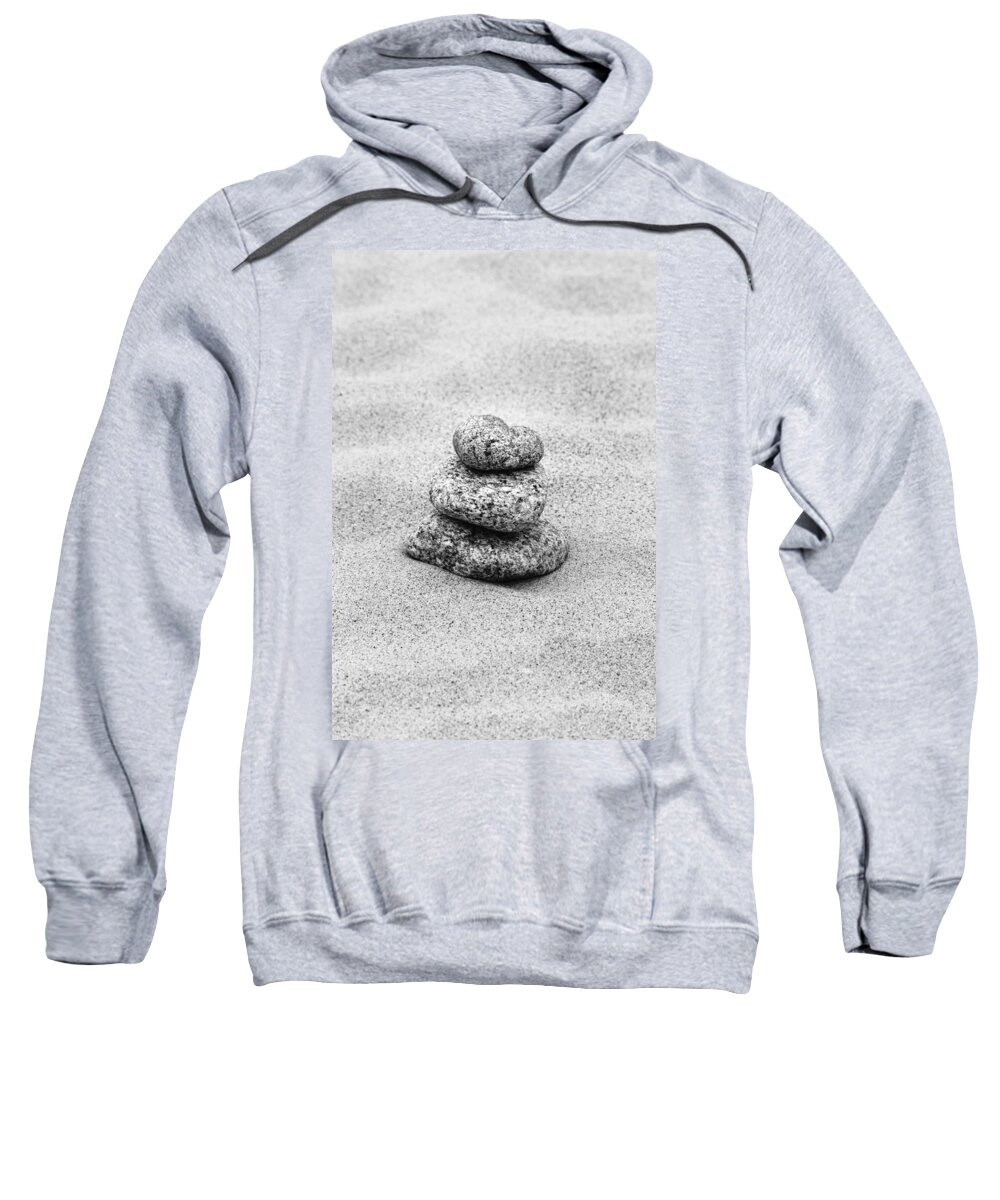 Zen Sweatshirt featuring the photograph Heart Stones II by Marianne Campolongo