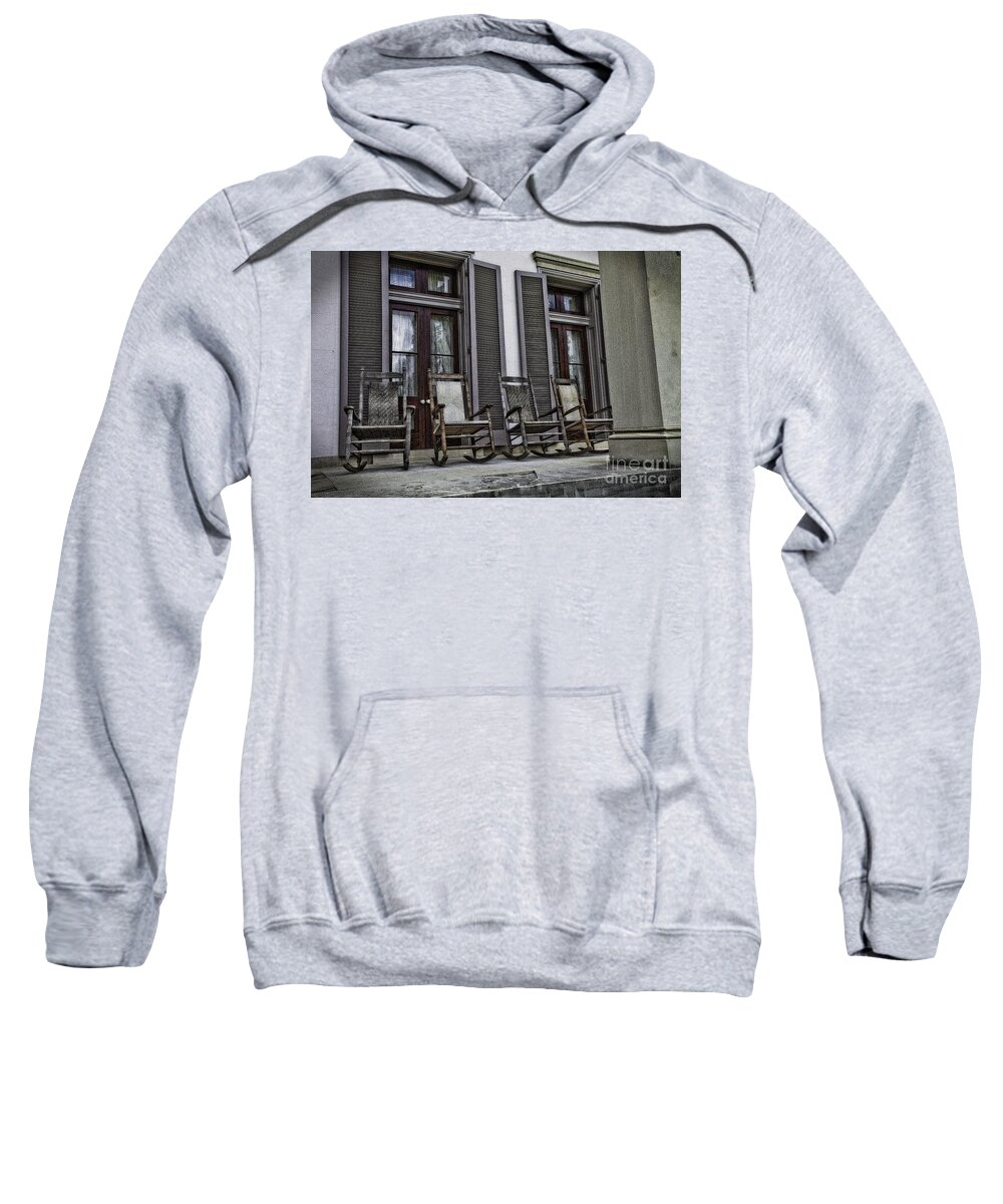 Nashville Sweatshirt featuring the photograph Hermitage Chairs by Timothy Hacker