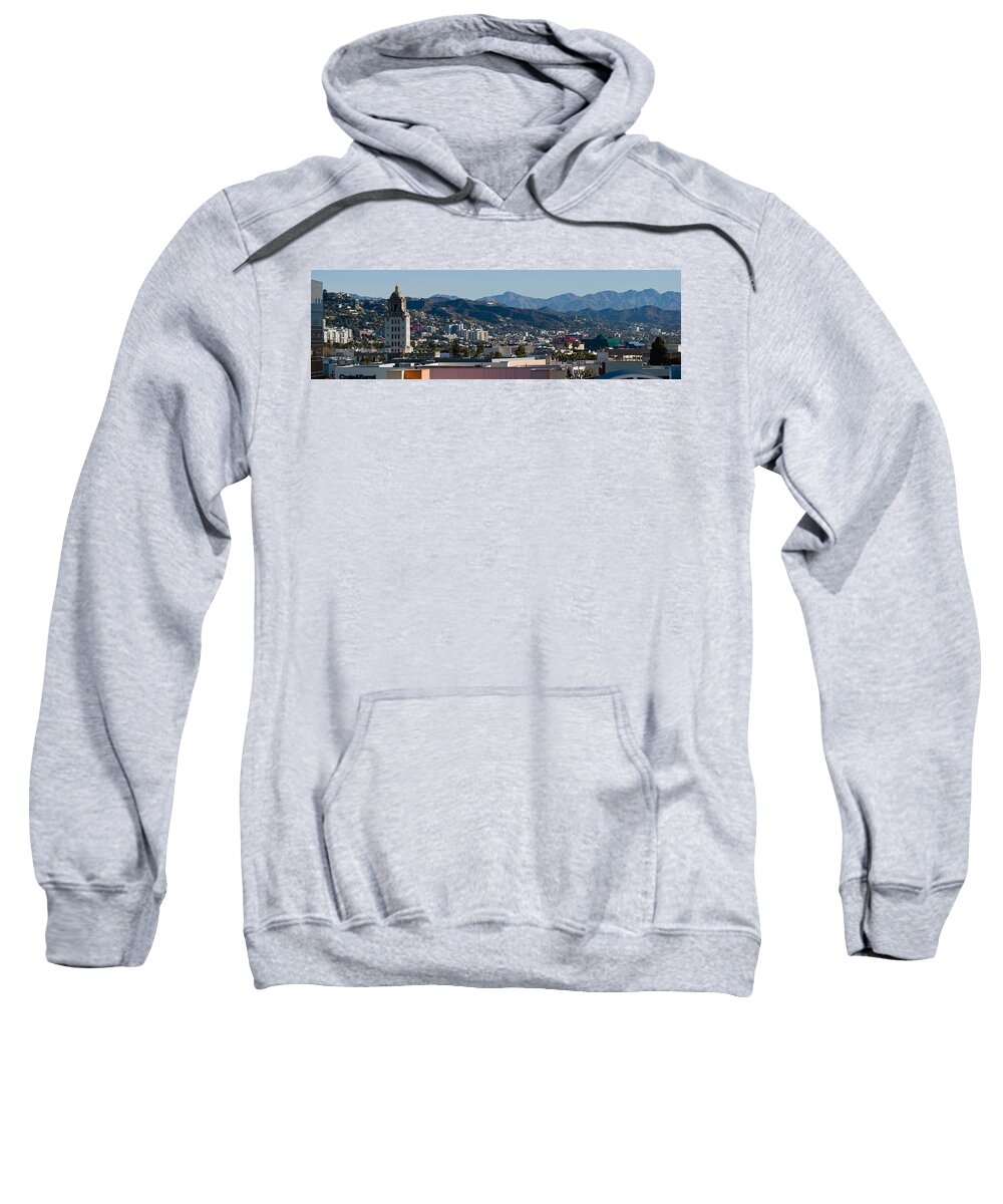 Photography Sweatshirt featuring the photograph High Angle View Of A City, Beverly by Panoramic Images