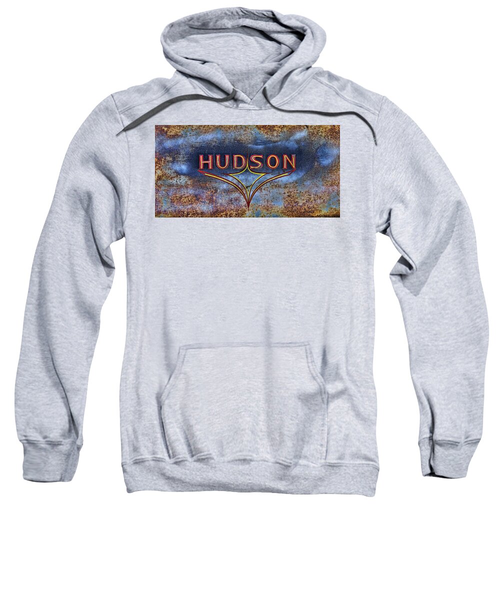 Hudson Sweatshirt featuring the photograph Hudson Truck Tailgate by Alan Hutchins