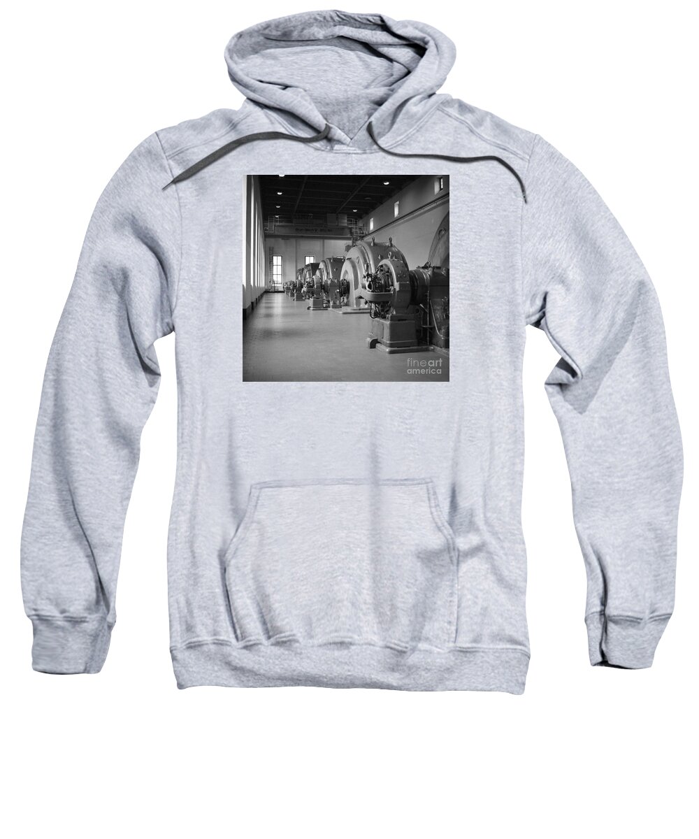 Hydroelectric Sweatshirt featuring the photograph Hydroelectic turbines by Riccardo Mottola