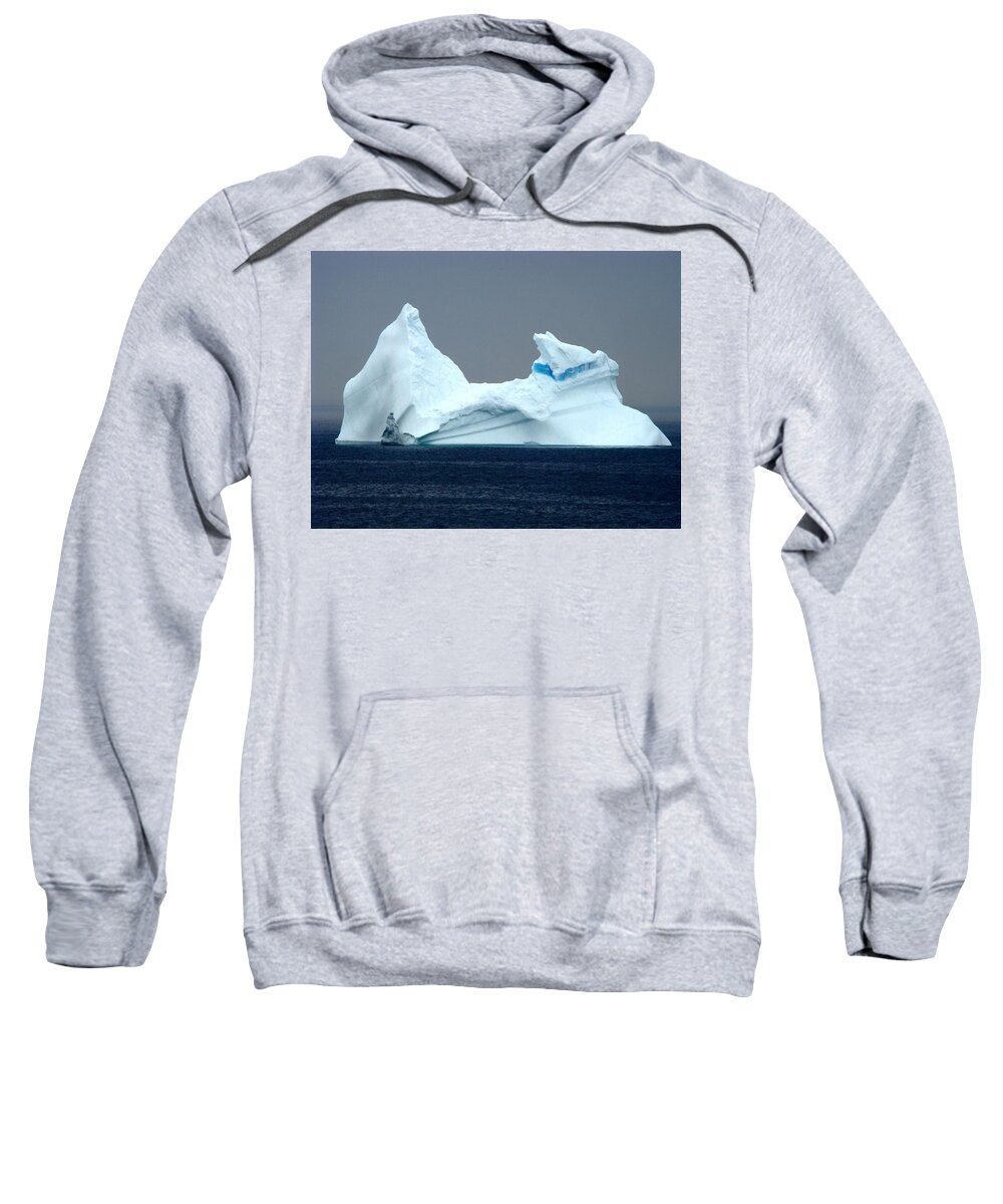 Icebergs Sweatshirt featuring the photograph Iceberg in Newfoundland by Zinvolle Art