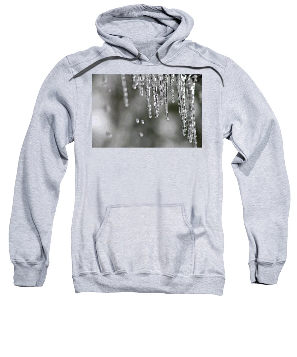  Sweatshirt featuring the photograph Icicles by Matalyn Gardner