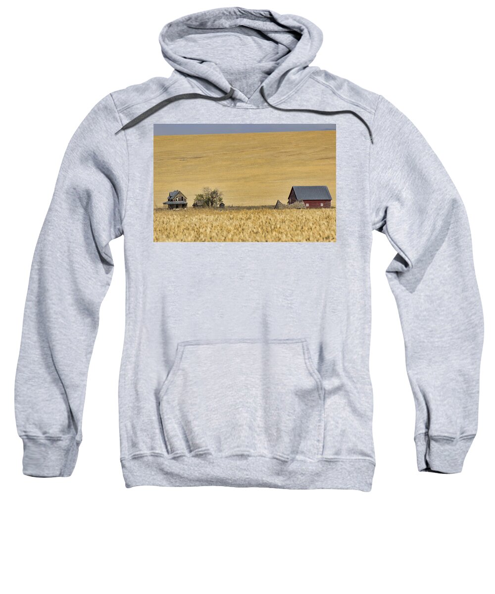 Homestead Sweatshirt featuring the photograph In a Sea of Wheat by Cathy Anderson