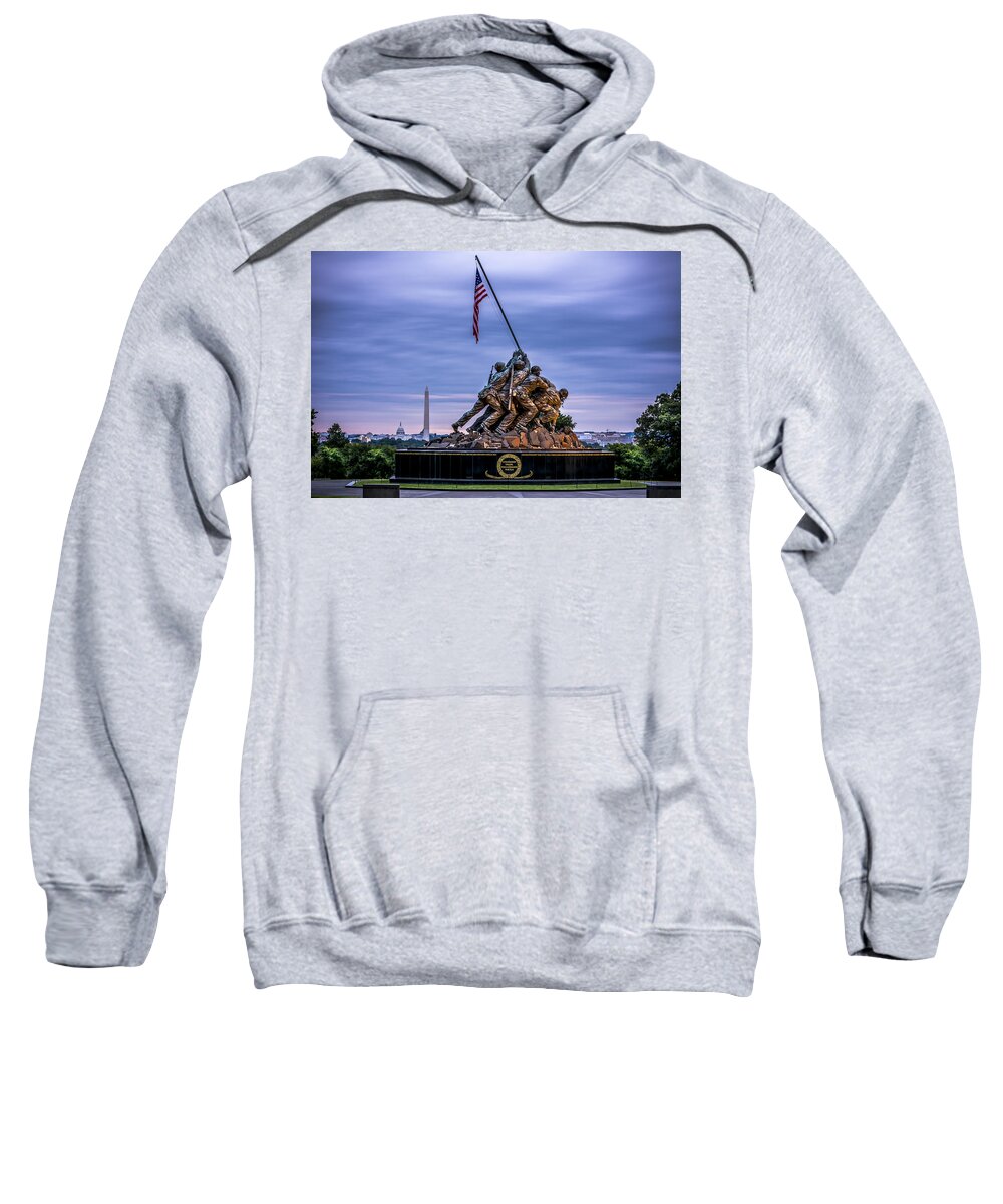 Iwo Jima Monument Sweatshirt featuring the photograph Iwo Jima Monument by David Morefield