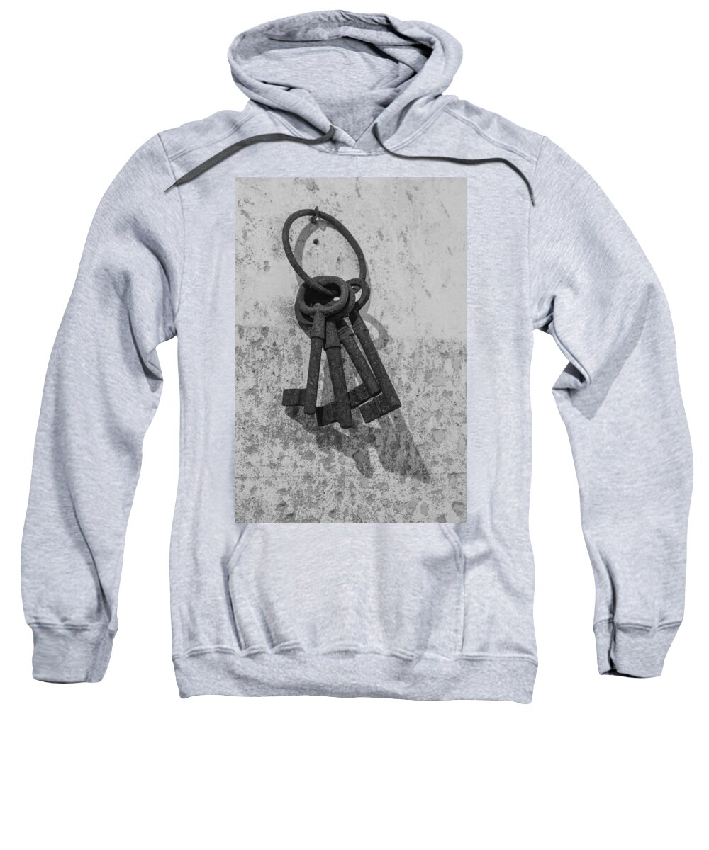 Old City Jail Sweatshirt featuring the photograph Jail House Keys by Patricia Schaefer