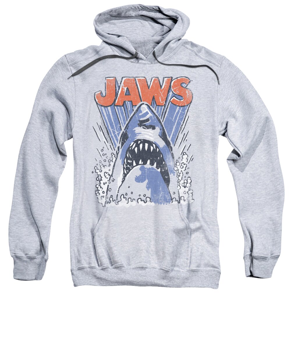 Jaws Sweatshirt featuring the digital art Jaws - Comic Splash by Brand A