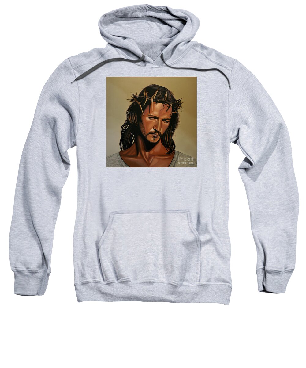 Jesus Christ Sweatshirt featuring the painting Jesus Christ Superstar by Paul Meijering