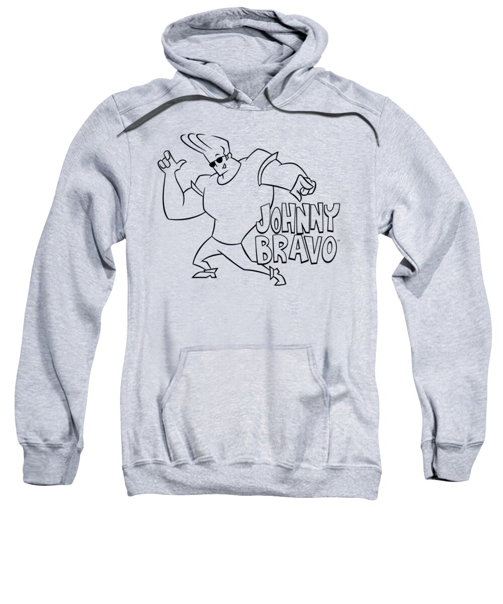  Sweatshirt featuring the digital art Johnny Bravo - Jb Line Art by Brand A