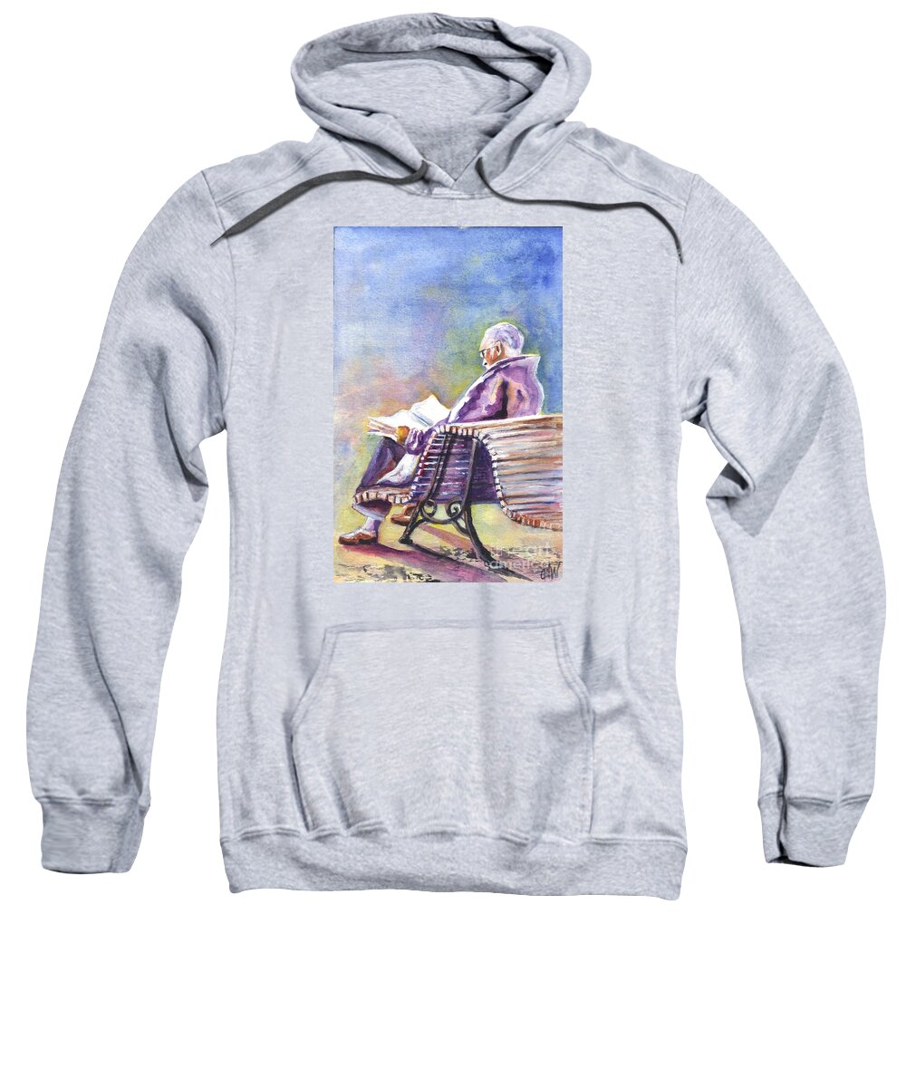 Print Sweatshirt featuring the painting Just Passing The Time Away by Carol Wisniewski