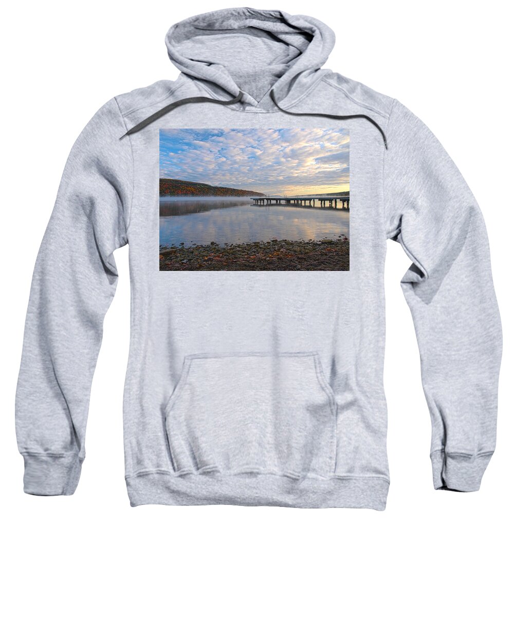 Keuka Lake Sweatshirt featuring the photograph Keuka Dawn by Joshua House