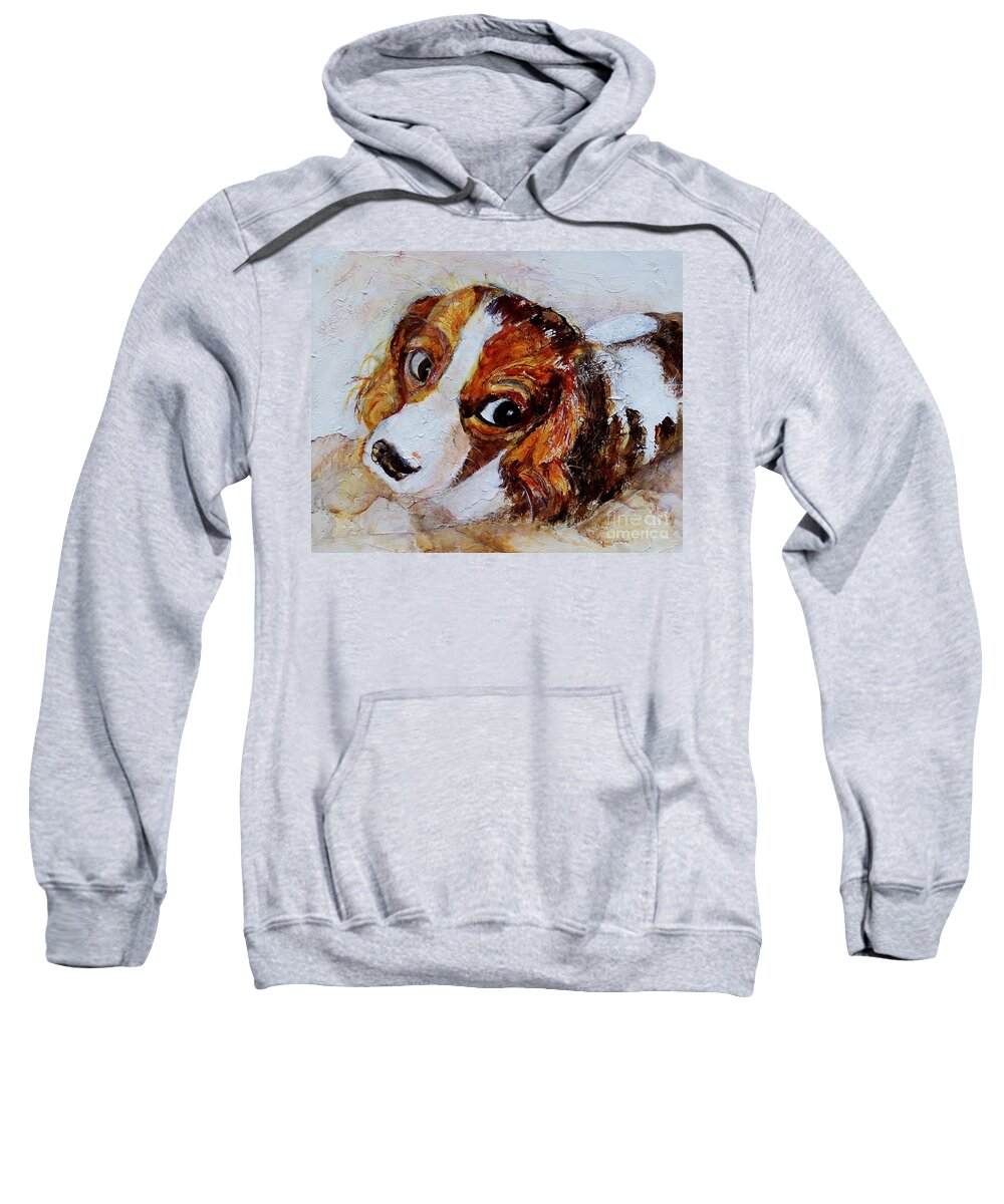 Abstract Expressionism Sweatshirt featuring the painting King Charles by Donna Frost