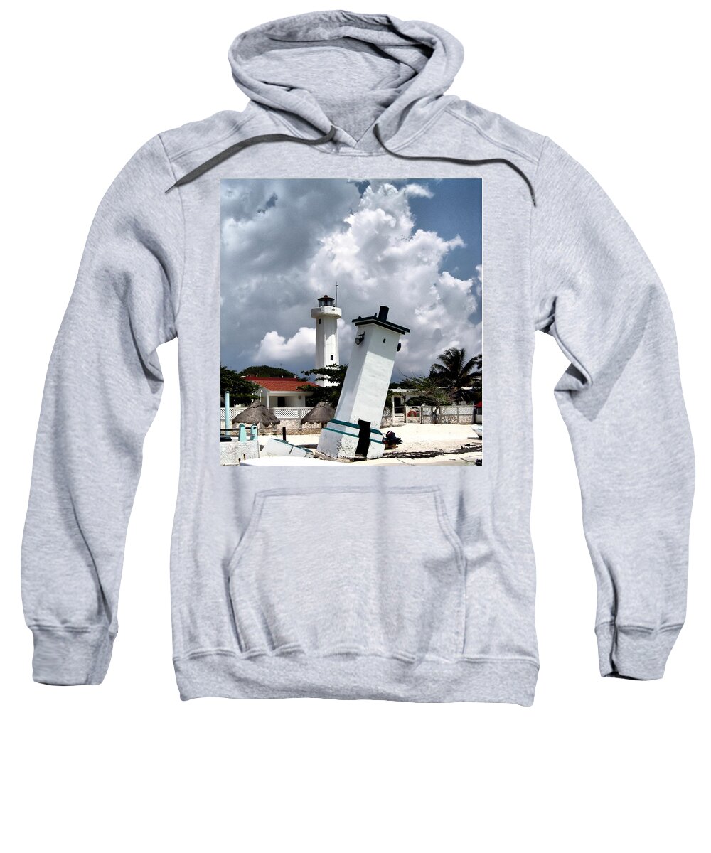 Lighthouse Sweatshirt featuring the photograph Leaning Lighthouse of Mexico by Farol Tomson