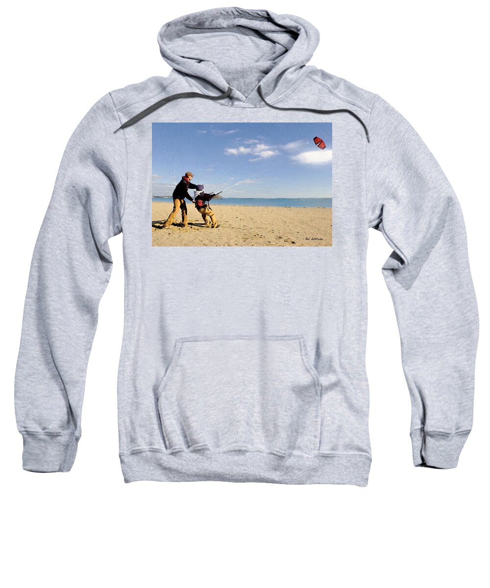 People Sweatshirt featuring the painting Let's Go Fly A Kite by RC DeWinter