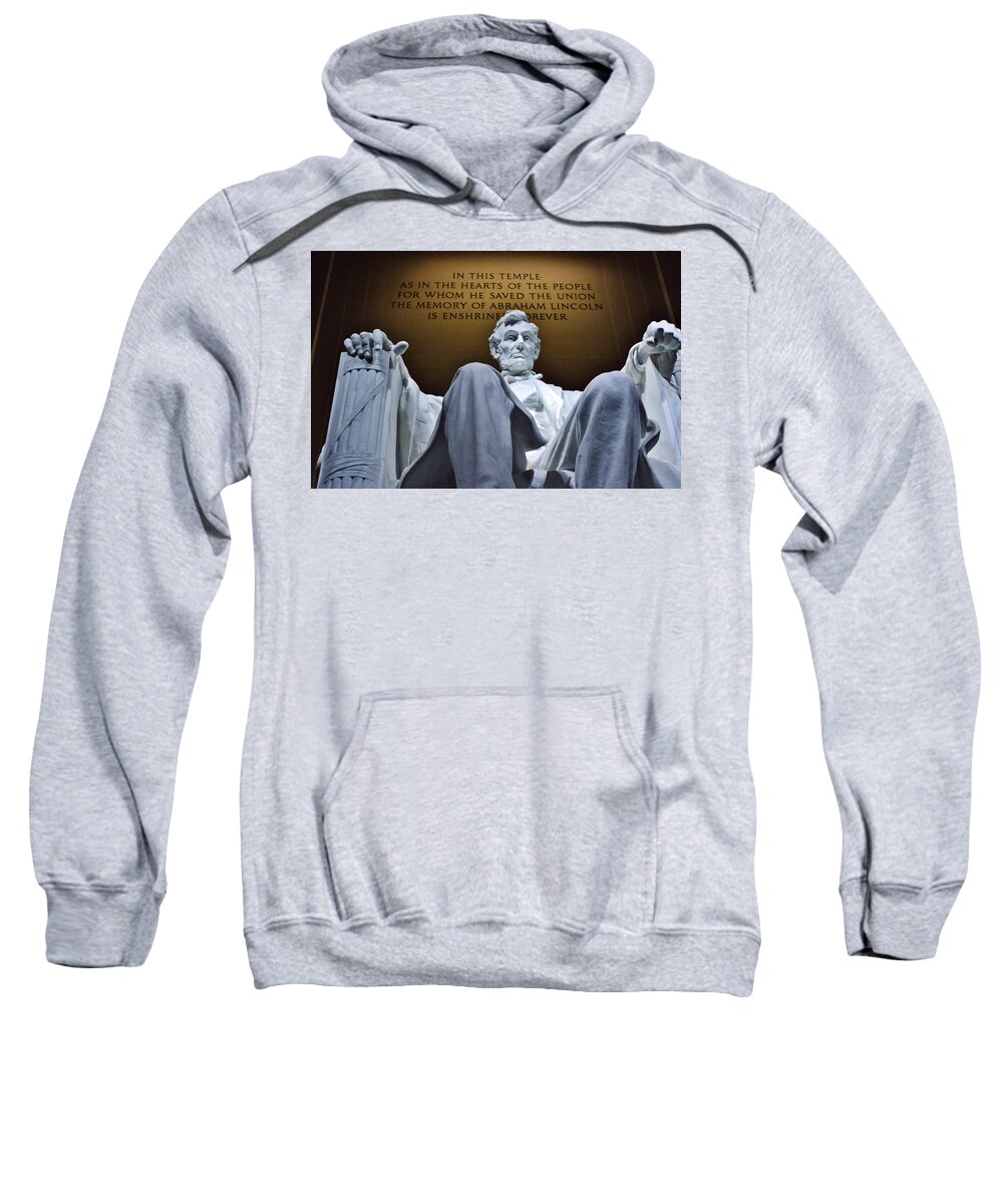 Lincoln Sweatshirt featuring the photograph Lincoln by Moonlight by William Rockwell