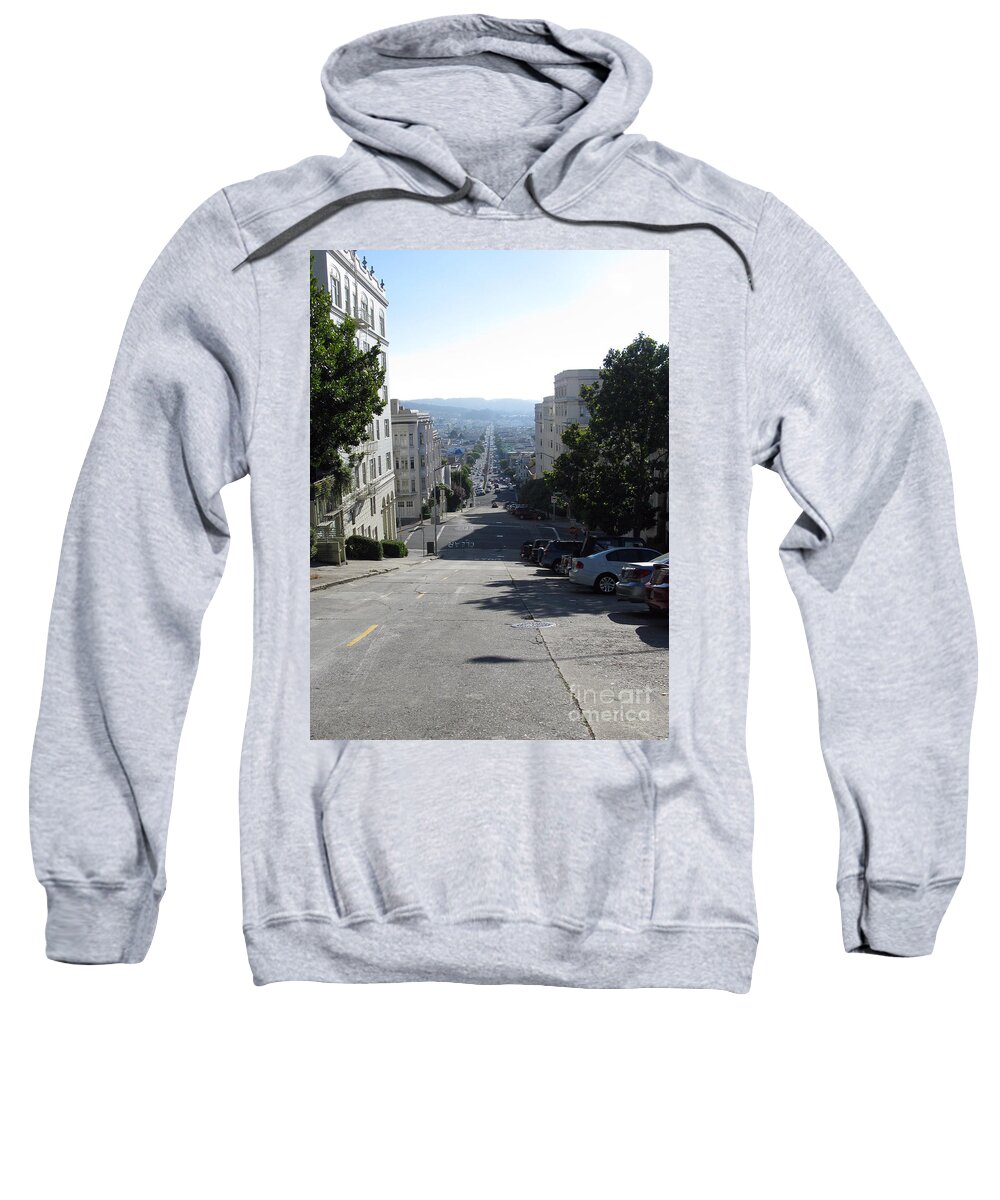 San Francisco Sweatshirt featuring the photograph Lombard Street. San Francisco 2010 by Ausra Huntington nee Paulauskaite