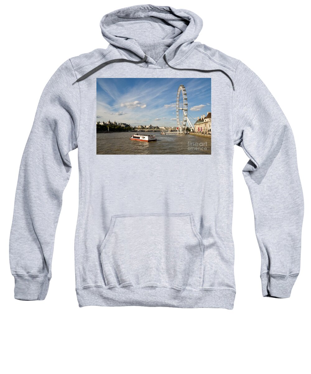 London Sweatshirt featuring the photograph London Eye by Rick Piper Photography