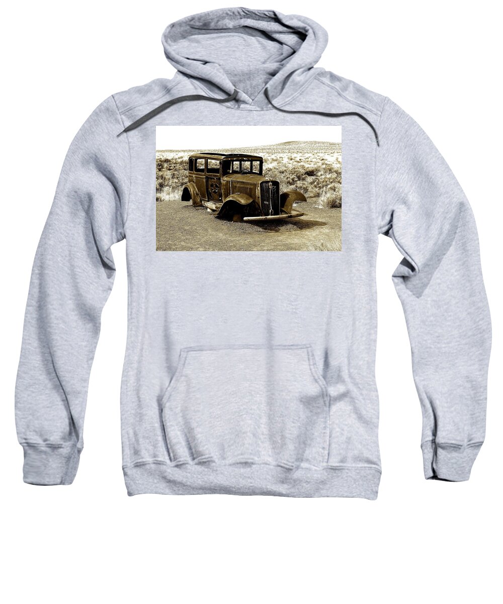 Car Sweatshirt featuring the photograph Lonely and abandoned by Barbara Zahno