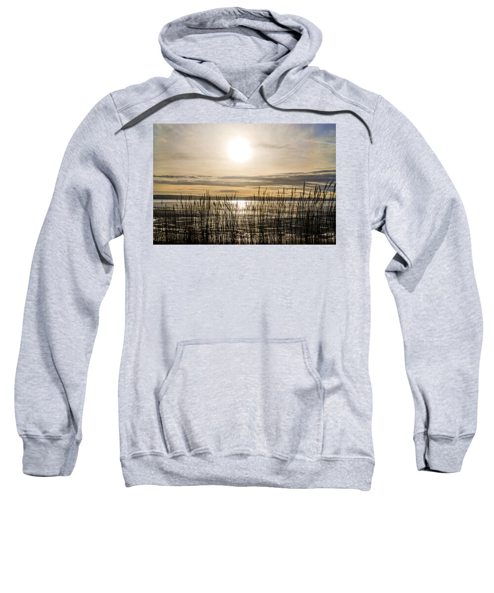 North Wales Sweatshirt featuring the photograph Looking at Wales through the grass by Spikey Mouse Photography