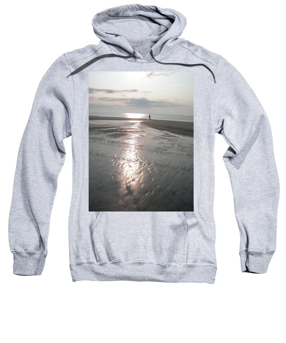 Beach Sweatshirt featuring the photograph Low Tide Reflection by Deborah Ferree
