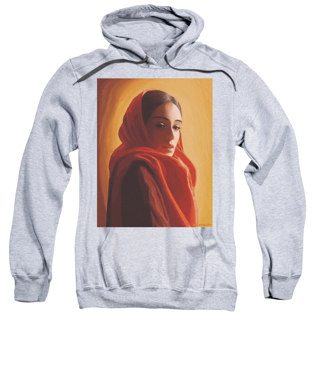 Saint Mary Magdalene Sweatshirt featuring the painting Mary Magdalene by SophiaArt Gallery