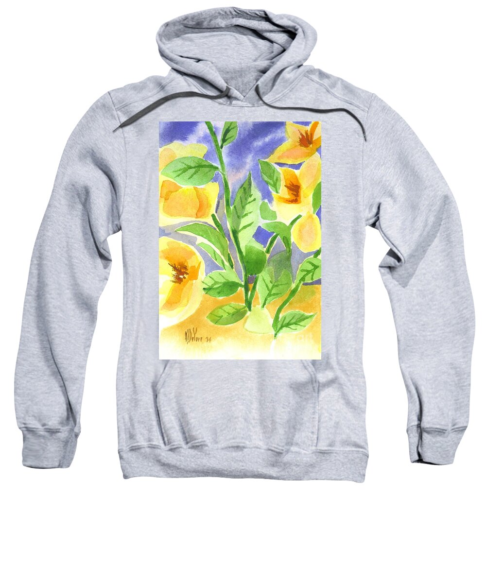 Magnolia Magnificence Sweatshirt featuring the painting Magnolia Magnificence by Kip DeVore