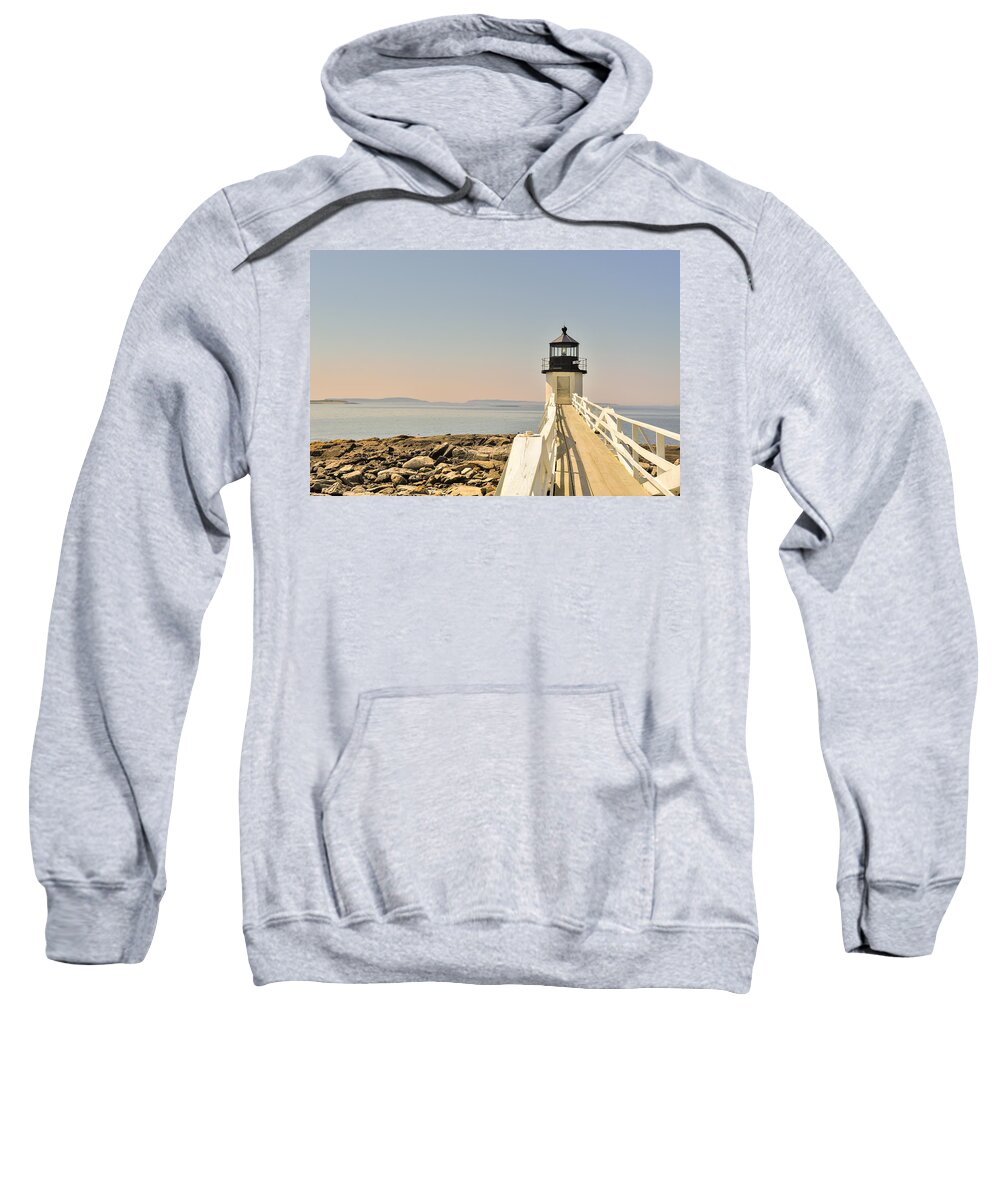 Marshall Point Lighthouse Sweatshirt featuring the photograph Marshall Point Lighthouse Maine by Marianne Campolongo