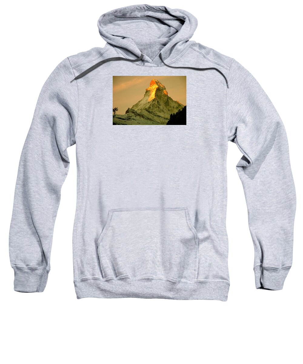 Switzerland Sweatshirt featuring the photograph Matterhorn in Switzerland by Monique Wegmueller