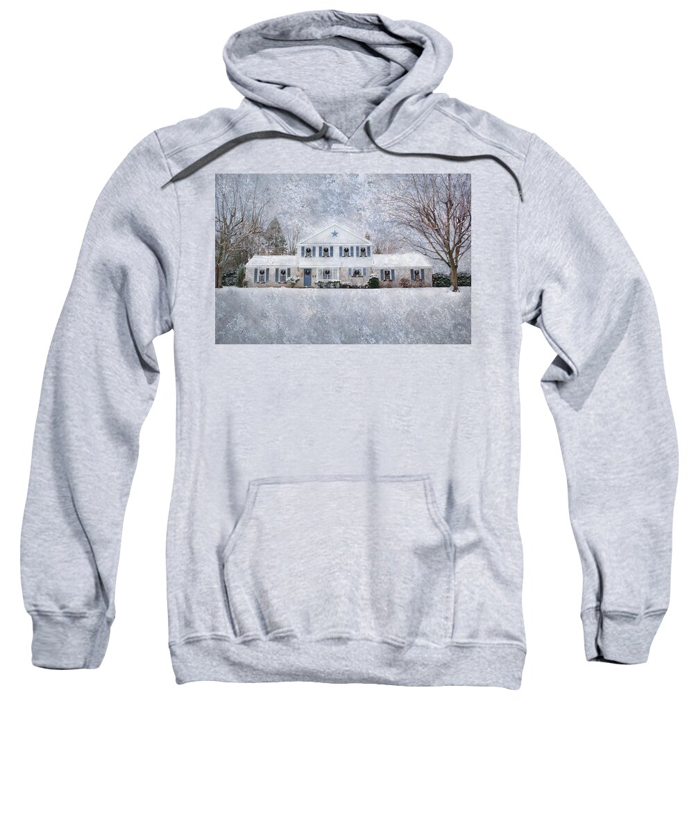 Christmas Sweatshirt featuring the photograph Wintry Holiday by Shelley Neff