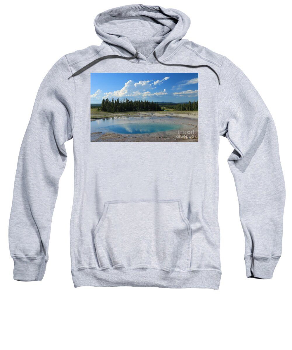 Midway Geyser Basin Sweatshirt featuring the photograph Midway Geyser Basin by Lisa Billingsley