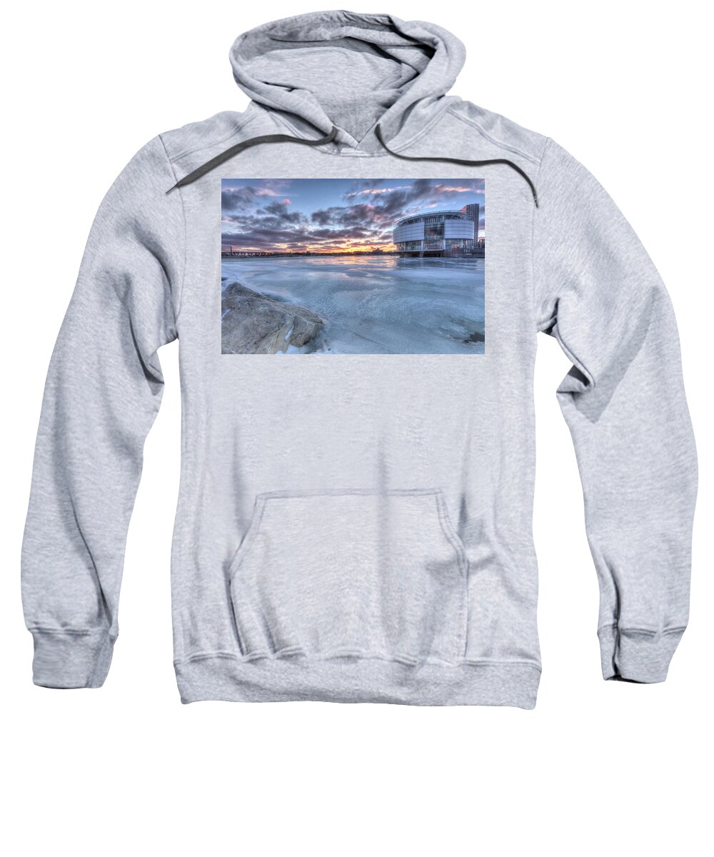 Lakefront Sweatshirt featuring the photograph Milwaukee Sunset by Paul Schultz