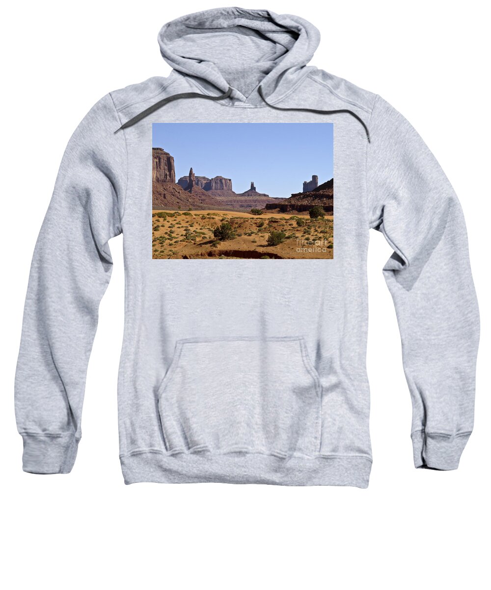 Arizona Sweatshirt featuring the photograph Monument Valley by Kathy McClure