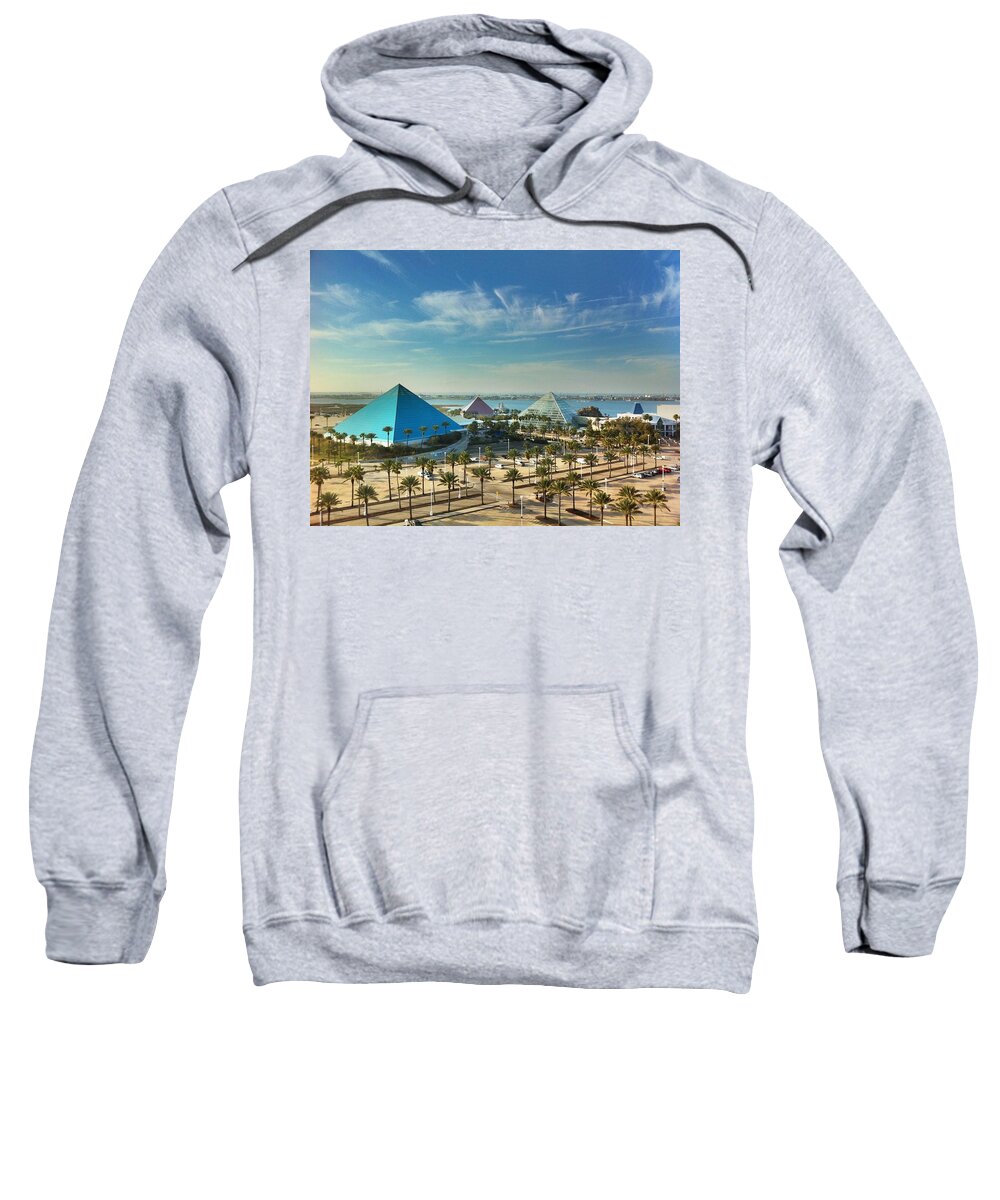 Moody Sweatshirt featuring the photograph Moody Gardens in Galveston by Tim Stanley
